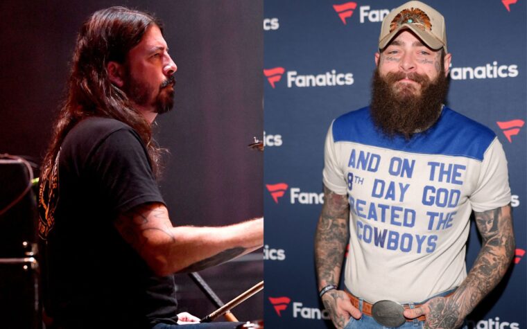 Regardez des images officielles des membres de Nirvana survivants jouant `` Sadhes Like Teen Spirit '' avec Post Malone pour «SNL50»