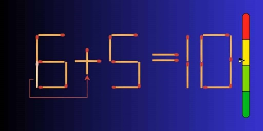SOLUTION résolvez ce défi en déplaçant un seul bâtonnet