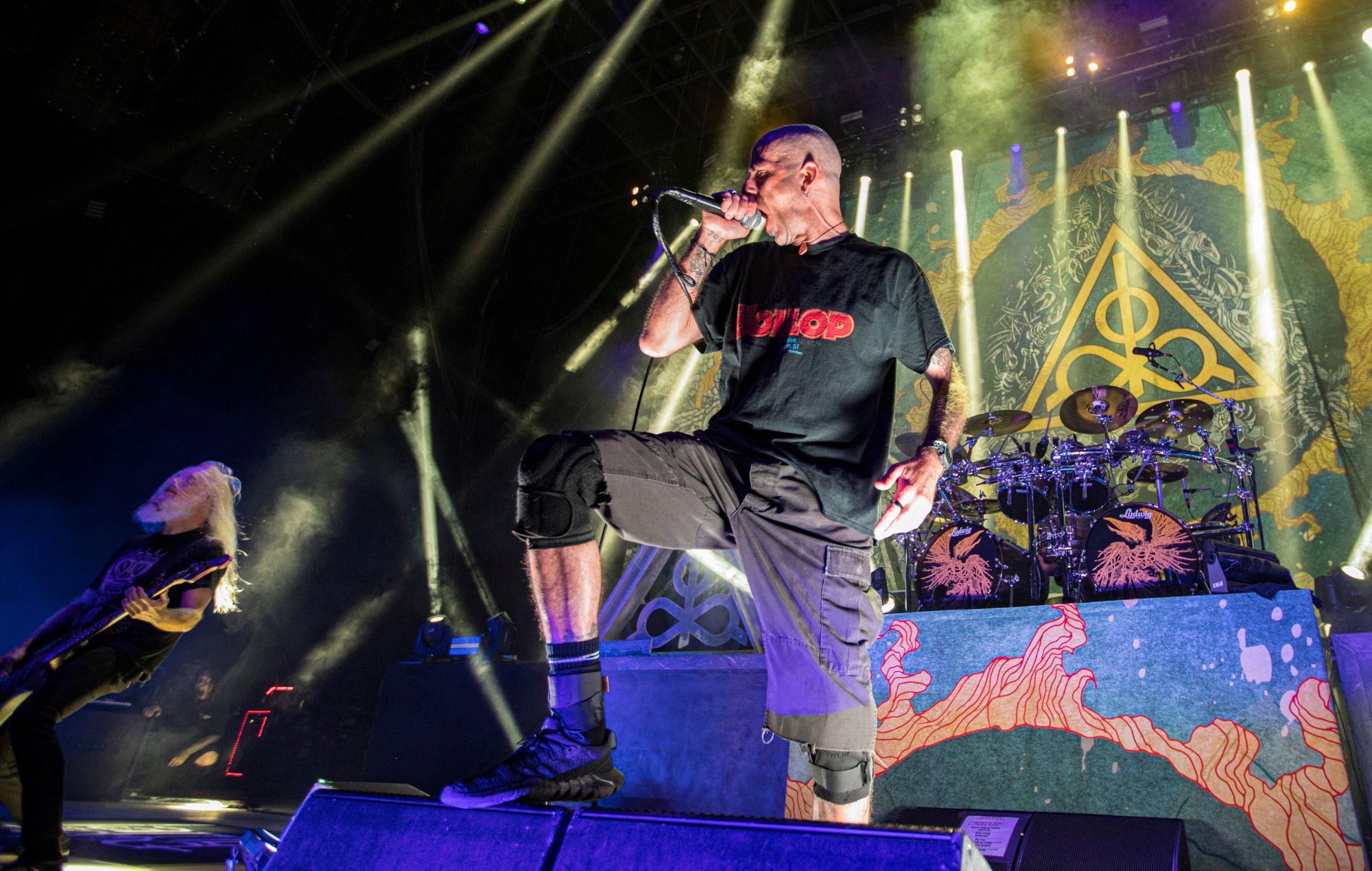 Randy Blythe de l'agneau de Dieu se produit en direct