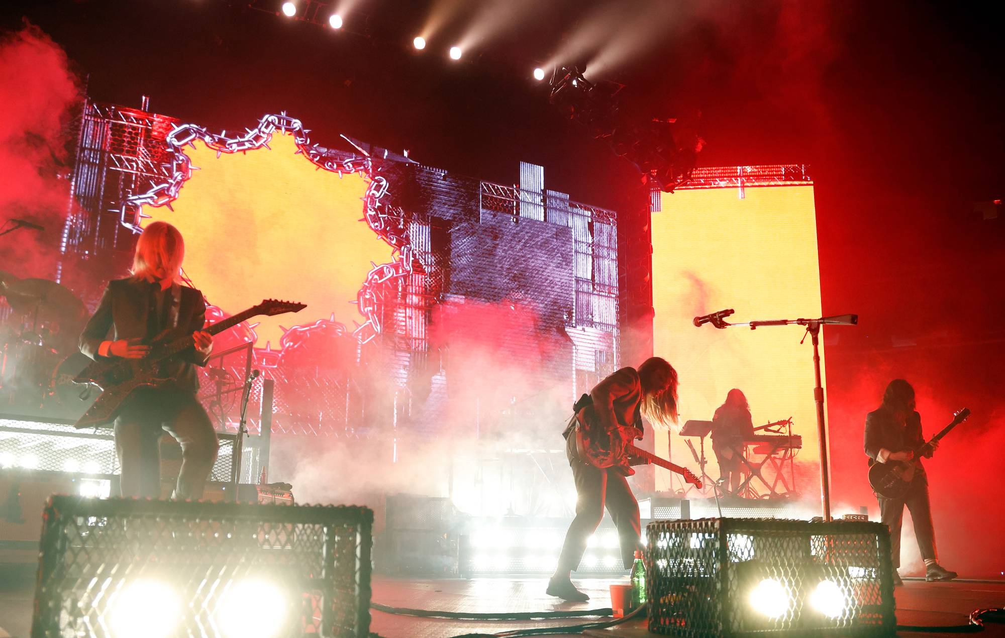 Phoebe Bridgers, Julien Baker et Lucy Dacus de Boygenius se produisent au Madison Square Garden le 02 octobre 2023 à New York. (Photo de Taylor Hill / Getty Images)