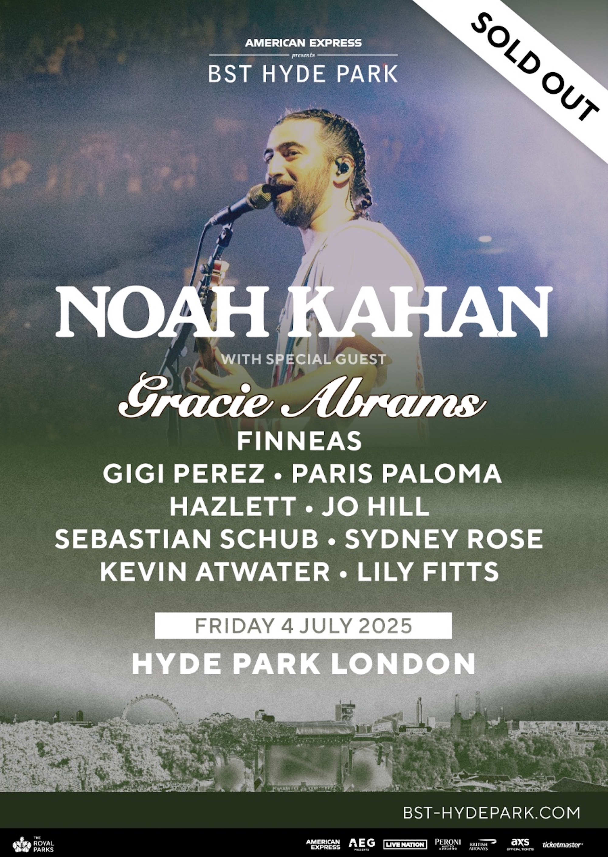 Affiche de Noah Kahan BST Hyde Park