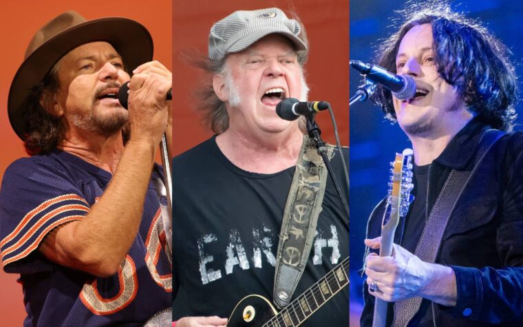 Regardez Eddie Vedder et Jack White couvrent `` Rockin '' dans le monde libre de Neil Young à Tokyo