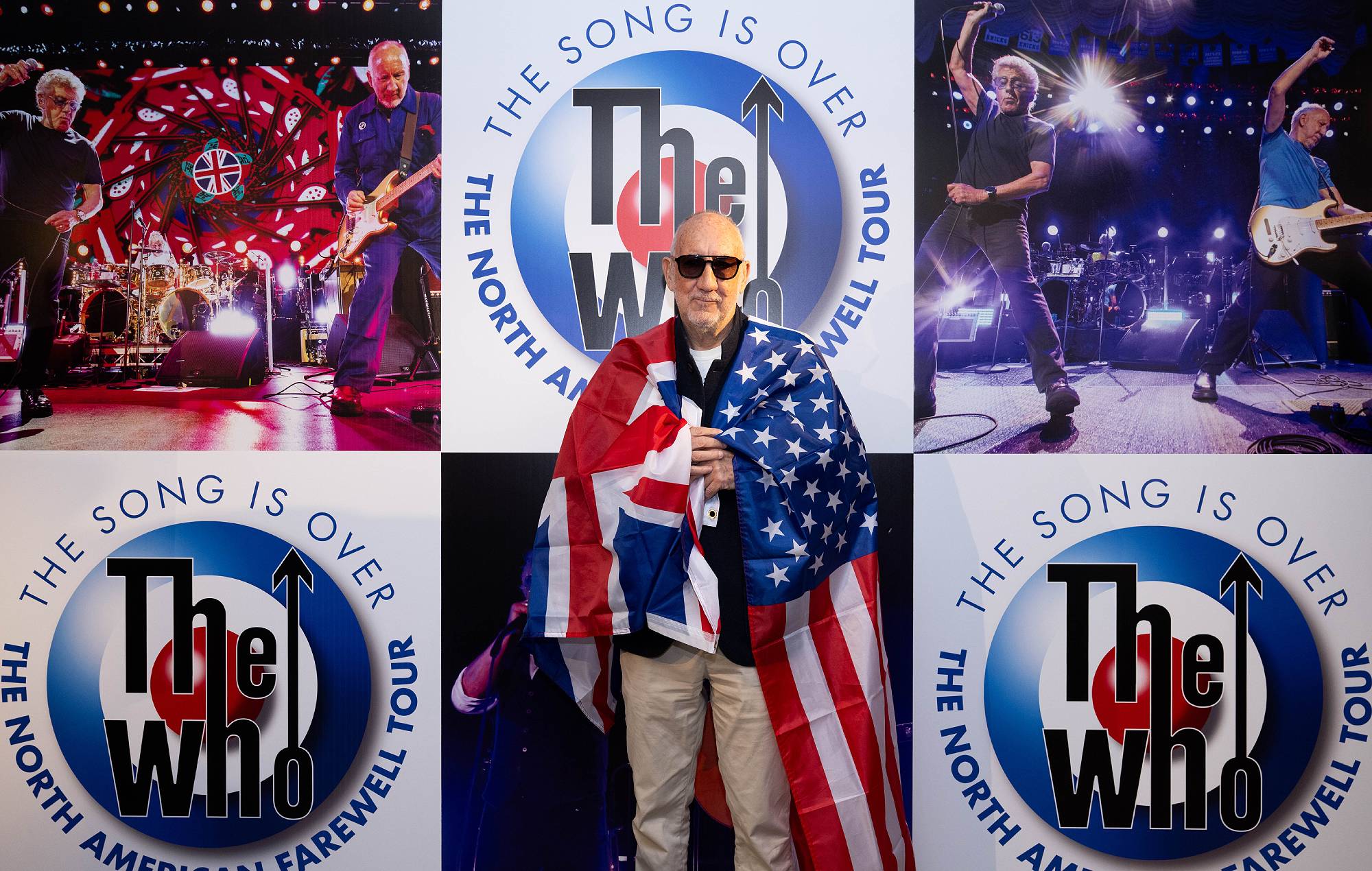 Le Who's Pete Townshend lors de la conférence de presse de London de leur tournée d'adieu. Crédit: Faysal Hassan pour Live Nation