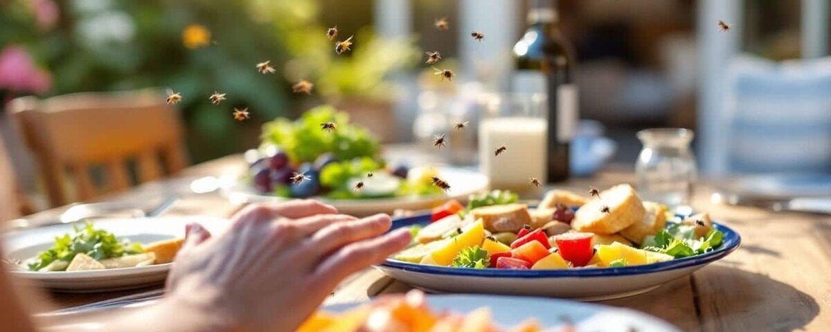 Mouches autour de vos plats dehors : la méthode simple et efficace pour les éloigner