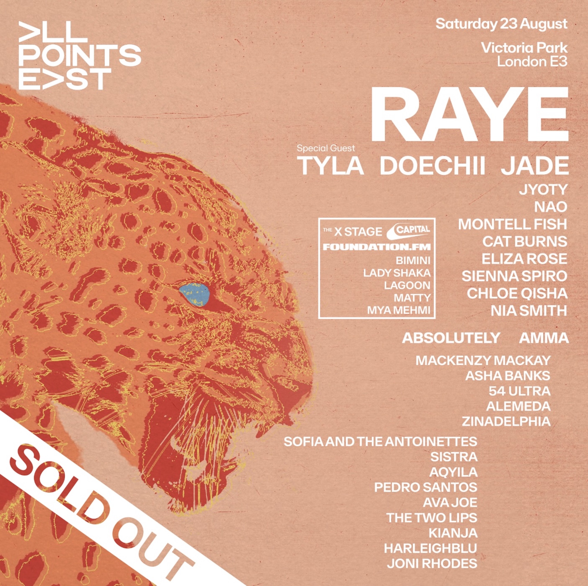 Raye All Points East Poster