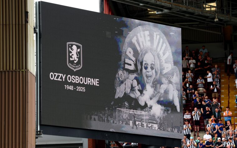 Regardez Aston Villa rendre hommage à Ozzy Osbourne lors de leur premier match de Premier League