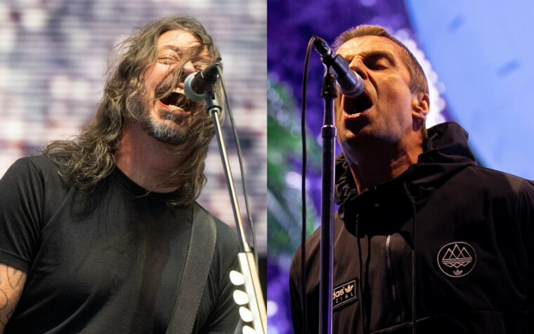 Dave Grohl illustré apparemment en achetant un marchand d'oasis à l'extérieur de LA Gig