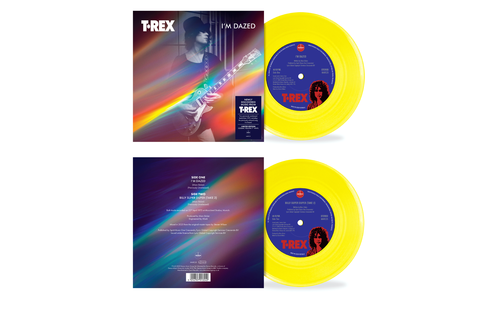 T. Rex 'I'm Dazed' 7" vinyle