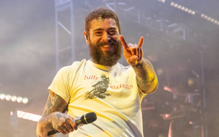 Post Malone reporte que London Tottenham Stadium est en raison de frappes de tube