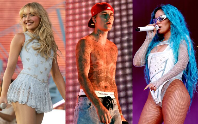 Sabrina Carpenter, Justin Bieber et Karol G à la une des journaux