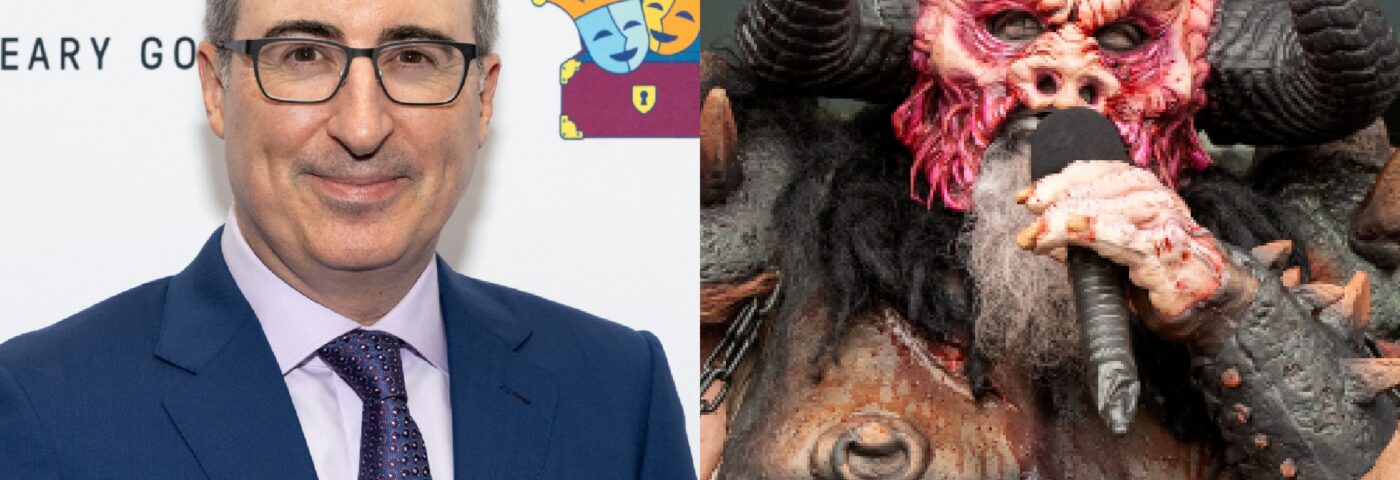 John Oliver vend aux enchères un bidet signé par Blöthar de Gwar pour collecter des fonds pour les médias publics