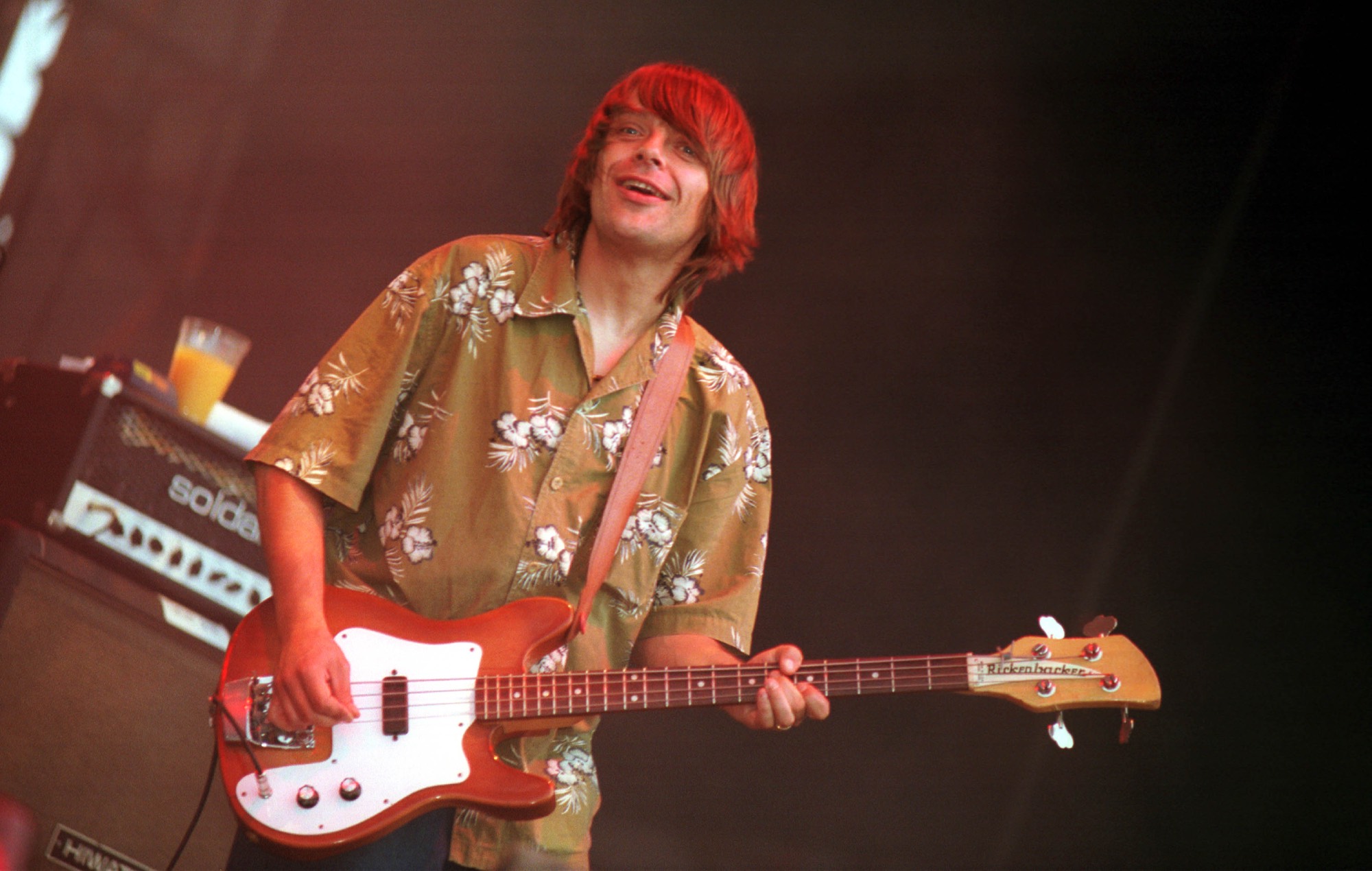 Mani sur scène avec Primal Scream