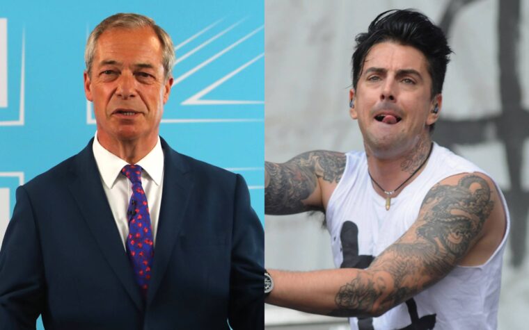 Nigel Farage a été amené à rendre hommage au défunt chanteur pédophile et humilié des Lostprophets, Ian Watkins, sur Cameo Nigel Farage a été amené à rendre hommage au défunt chanteur pédophile et humilié des Lostprophets, Ian Watkins, sur Cameo