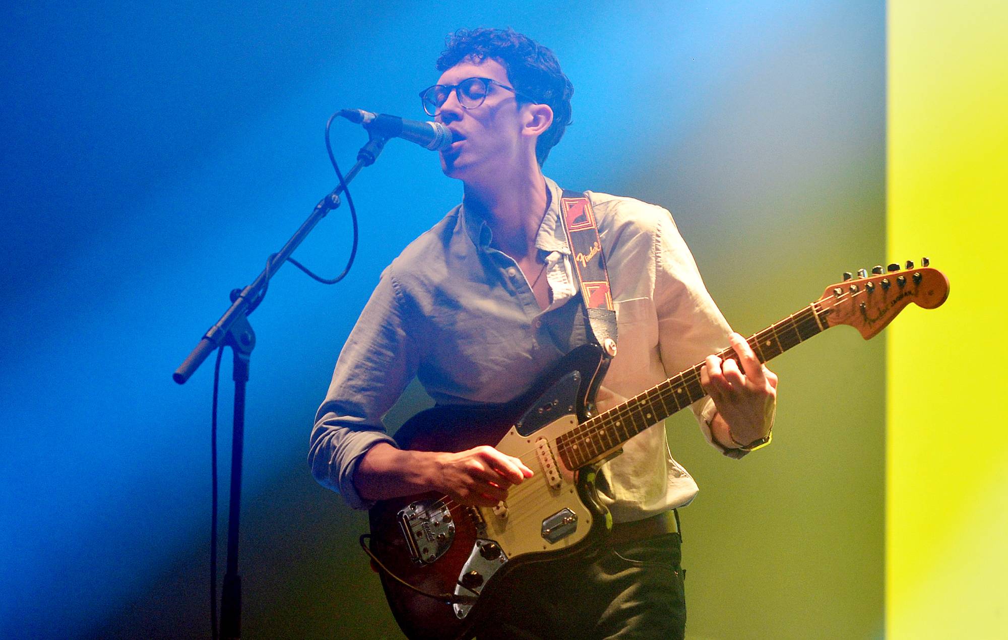 Jack Kaye se produisant avec The Magic Gang au All Points East Festival 2021 (Photo de Jim Dyson/Getty Images)