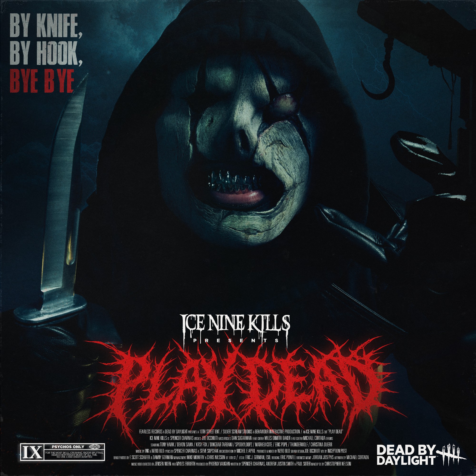 Illustration unique « Play Dead » d'Ice Nine Kills.