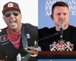 Tom Morello partage un message pour Tommy Robinson lors du téléchargement 2026