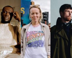 Stormzy, Emily Eavis and James Blake