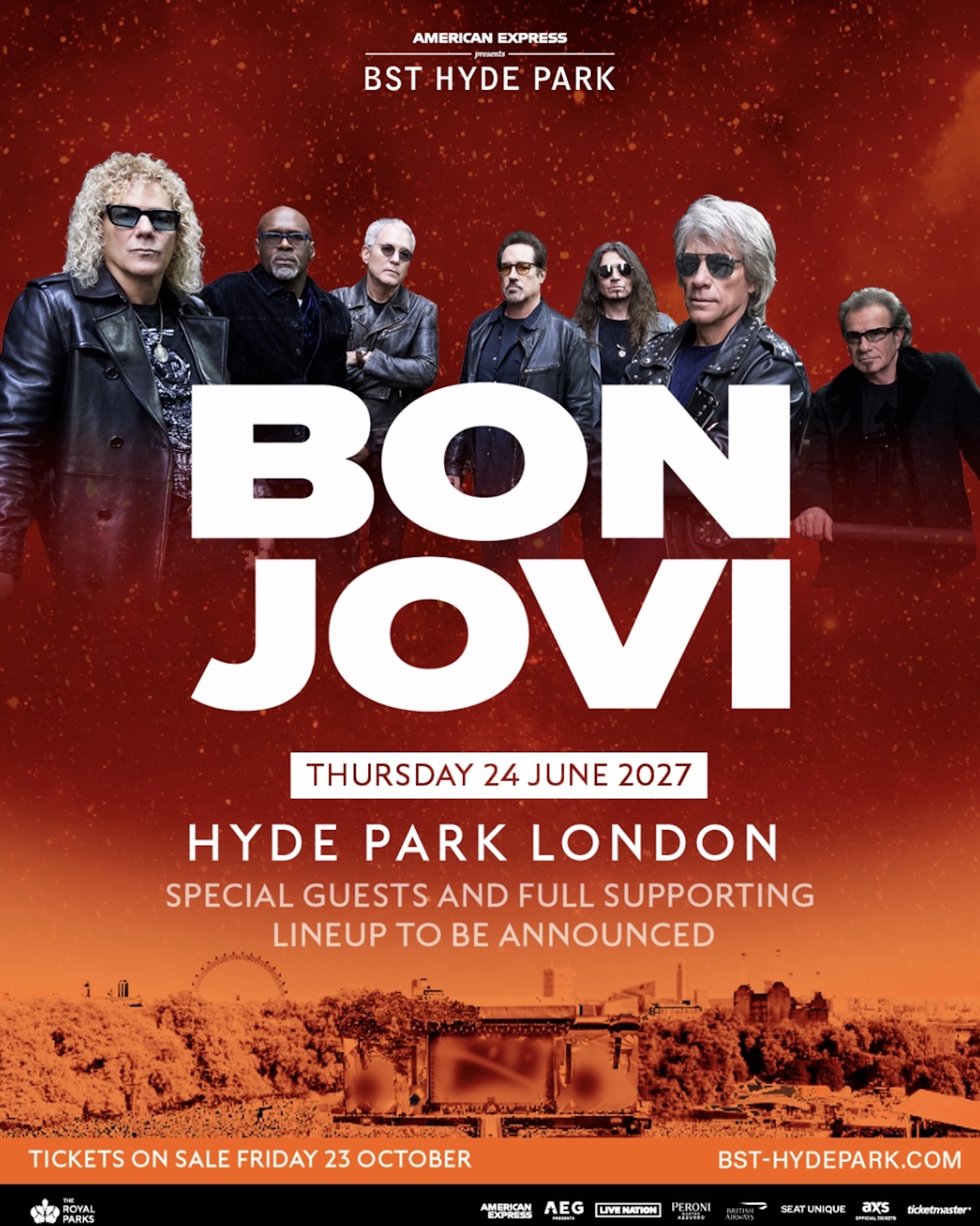 Affiche Bon Jovi BST Hyde Park